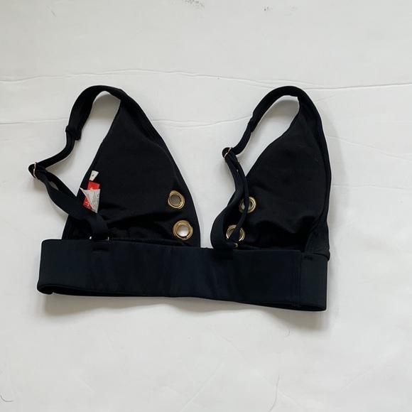 River Island Black rivet bikini top US2 NWOT - Picture 2 of 4